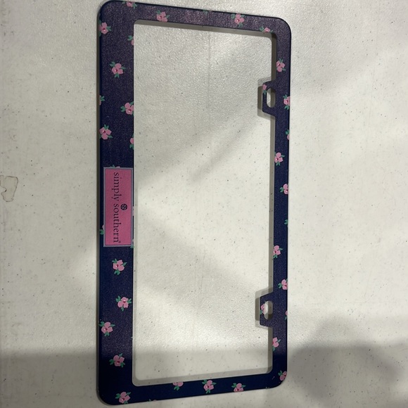 Simply Southern Rose pattern Steering wheel Cover and License Plate Holder New - Picture 2 of 5